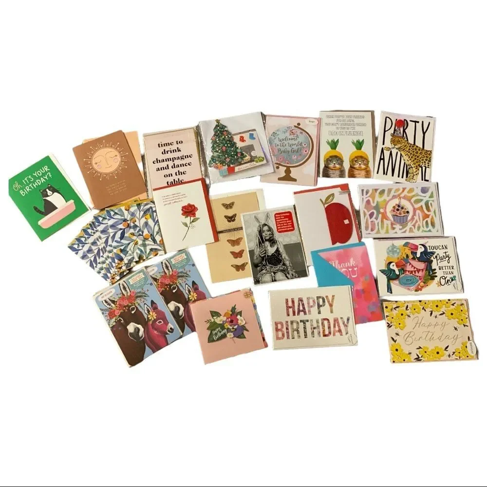 Bundle of 27 Minted Hallmark & Other Greeting Cards - New